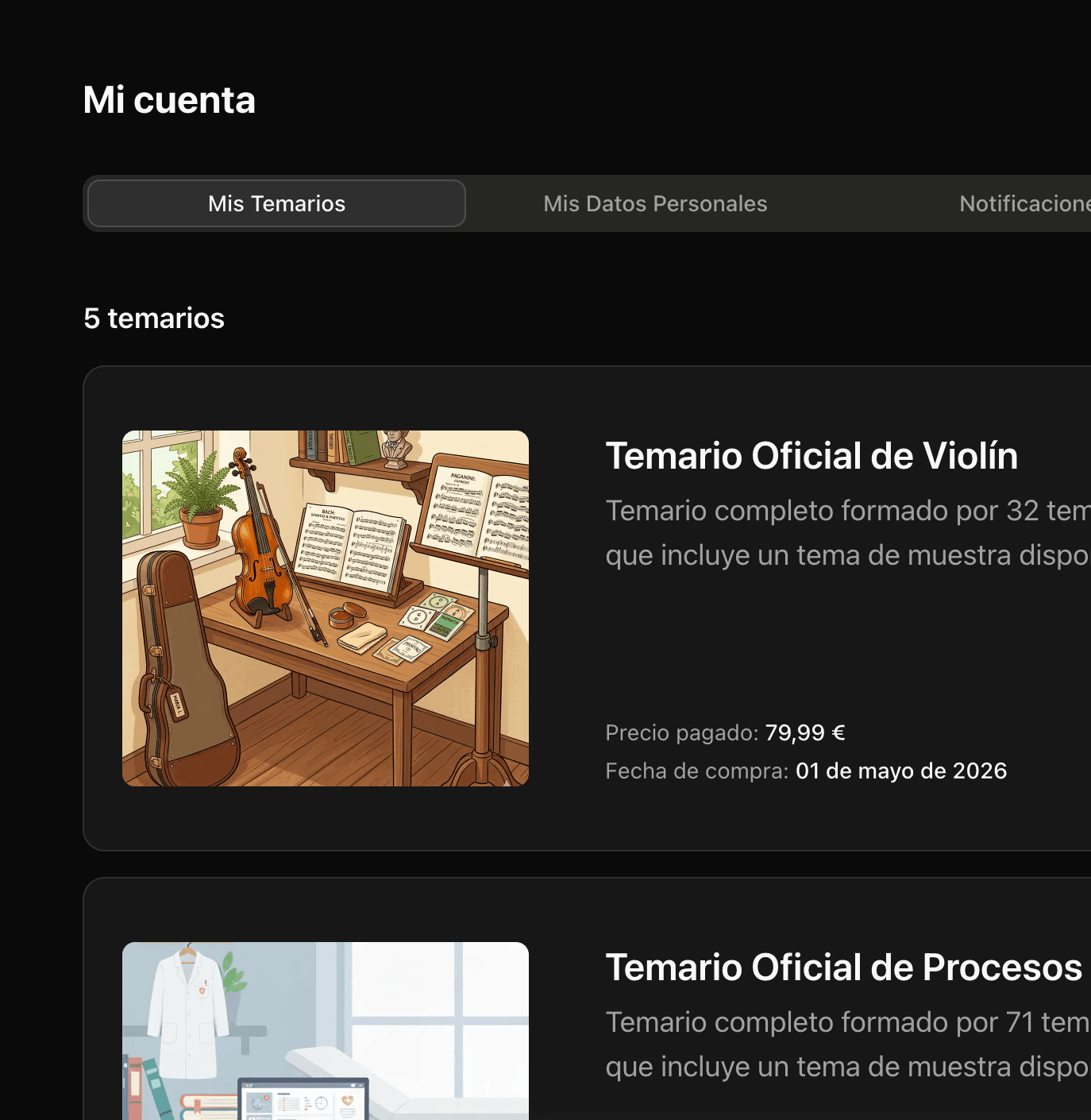 Opositando — temarios para oposiciones