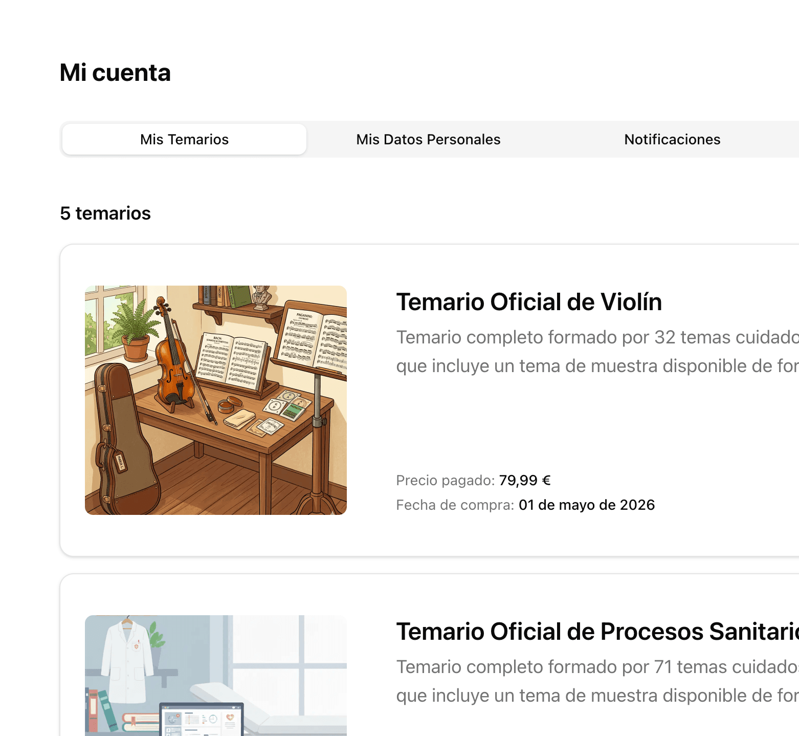 Opositando — temarios para oposiciones
